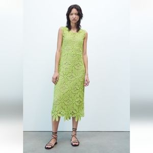 BNWT! Macrame knit dress